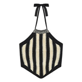 Sleeveless Tank Top for Women Halter Basic tank Top Streak Going Out Tops - Zeprah