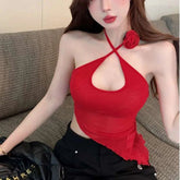 Sleeveless Women Tank Top New Design Halter Neck Basic tank Top Sexy Going Out Tops - Zeprah