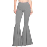 Slim - fit Long Pants Trendy Stretch Trousers Mermaid Flare Trousers - Zeprah