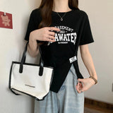 Slim - fit Tops for Women Dissymmetry T-shirt Wholesale Short Sleeve Top - Zeprah