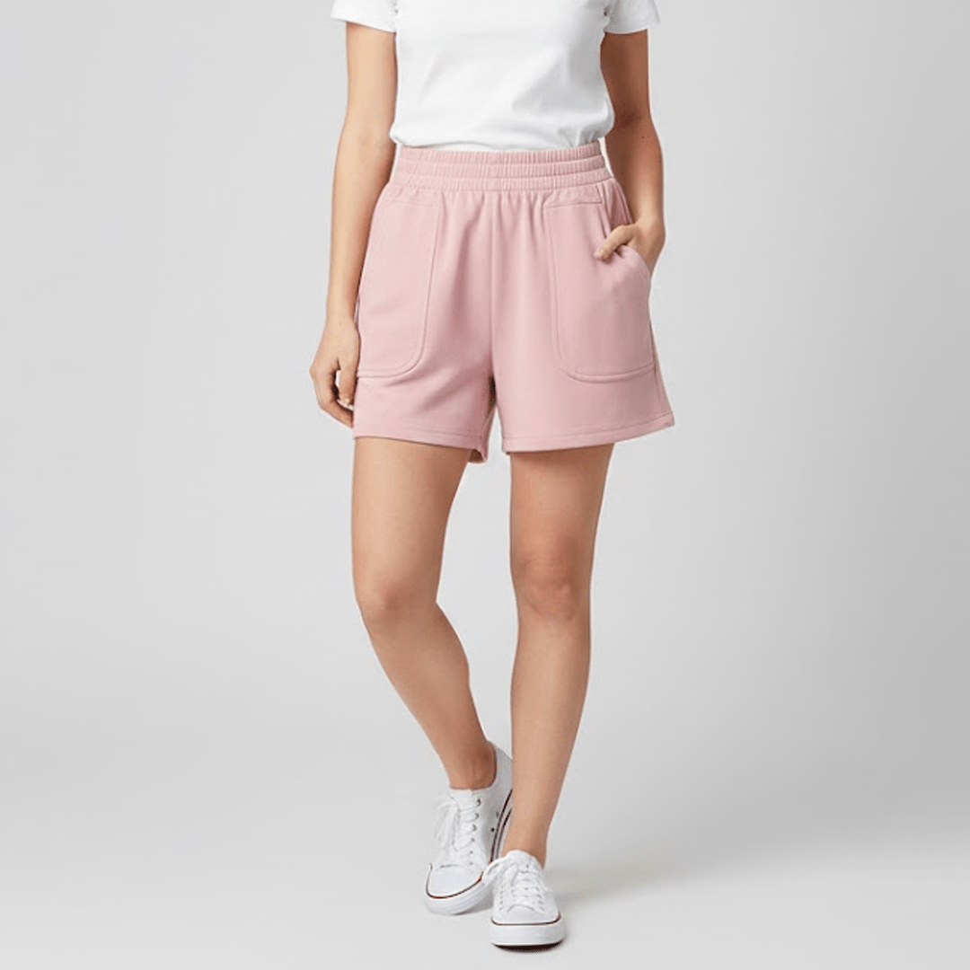 Soft Cotton Blend Casual Bottoms – Women’s High - Waisted Knit Lounge Shorts - Zeprah