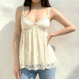 Solid Color Lace Camisole Nightwear Long Ribbons Eco - Friendly Breathable Comfortable Loose Knit Sleeveless Top Sexy Backless - Zeprah