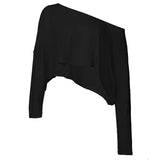 Solid color simple casual long sleeved T-shirt for summer , loose and slimming home top - Zeprah