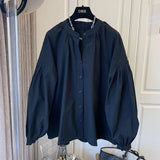 solid long - sleeve blouse New design French - style woman's shirt comfortable Shirt - Zeprah