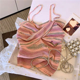 Spaghetti Strap Workout Sleeveless Cropped Top Women's tank Tops Women's Tanks Camis - Zeprah