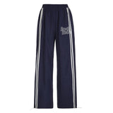 Sporty Casual Cargo Joggers Women Canvas Summer Flat Striped Color Block Mid Elastic Eco - Friendly Windproof Patchwork Custom - Zeprah