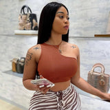 Summer Design Sense Outer Wearing Vest Women's Summer Sexy Navel Short Going Out Tops - Zeprah