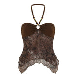 Summer Fashion Hot Women's Retro Style Floral Knitted Short Sleeveless Tank Top - Zeprah