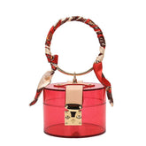 Summer Fashion Transparent Mini Tote Bags Women's Designer Acrylic Handbags with Polyester Lining Jelly Metal Style - Zeprah