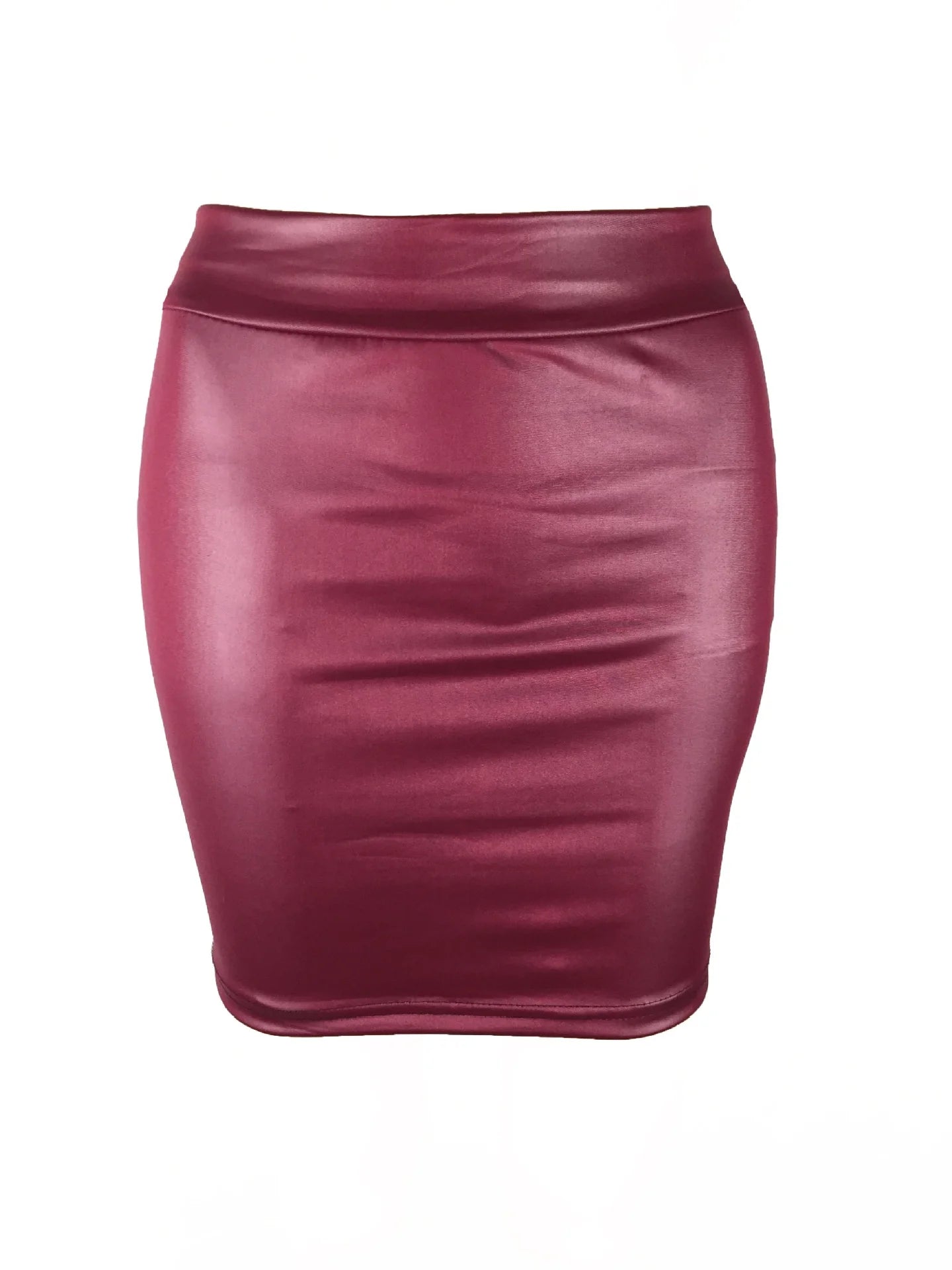 Summer Korean - Style Faux Leather Base Layer Skirt for Women Matte Faux Leather Skirt Faux PU Bodycon Mini - Skirt - Zeprah