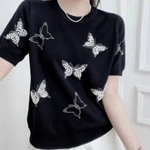 Summer New 2025 Women's Clothing Round Neck Fashionable Women's T-shirts Chic T-shirt - Zeprah