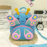 Summer New Fresh Cartoon Butterfly Design Colorful Oxford Material Anti - Lost Children's Backpack Bag - Zeprah