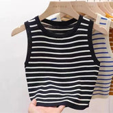 Summer Regular Sports Stripe Camisole Vest Tanks Camis Women's tank Tops Crop Tops - Zeprah