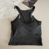Summer Sexy Daily Outfit Sleeveless Chest Top Transparent Shoulder Strap Seamless Vest Casual Vest Crop Top for Women - Zeprah