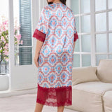 Summer Thin Home Apparel Ice Silk Nightdress for Women Long Style Ladies' Fat - Zeprah