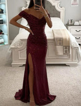 Summer Women's Sexy Sequined Ball Gown Mermaid Sequined Evening Party Dress - Zeprah