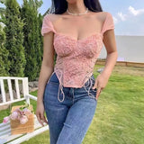 Suspender Sexy Lace Tube Top Women Sweet Spice Crop Top Women's Camisoles - Zeprah