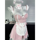 Sweetheart Sexy Pajamas Maid with Chest Pad Pure Superior Sling Nightgown - Zeprah