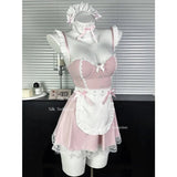 Sweetheart Sexy Pajamas Maid with Chest Pad Pure Superior Sling Nightgown - Zeprah