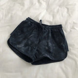 Tie - dyed Cool Women's Casual Sports Short Elastic Waist Sweat Shorts - Zeprah