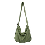 TOP Design Women Canvas Shoulder Bag Hobo Large Casual Crossbody Handbag Retro Distressed Washed Tote Bag - Zeprah