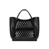 Tote Bag Large Capacity Jelly Bag New Plastic Handheld Rectangle Beach Bath Wash Basket Hollow Cooling Shopping Basket - Zeprah