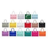 Tote Bag Large Capacity Summer Jelly Open Closure DIY Beach Bag with Two Handles Waterproof for Women - Zeprah