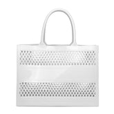 Tote Bag Large Capacity Summer Jelly Open Closure DIY Beach Bag with Two Handles Waterproof for Women - Zeprah