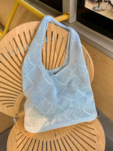 Tote Bag Women's Cross - Border Hollow Weaving Lazy Style Solid Color Pattern Polyester Lining for Shopping - Zeprah