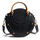 Trendy Ladies Fashion Mini Handbags Round Rivet Bags Leather Girls Shoulder Crossbody Designers Purses and Handbags for Women - Zeprah