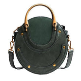 Trendy Ladies Fashion Mini Handbags Round Rivet Bags Leather Girls Shoulder Crossbody Designers Purses and Handbags for Women - Zeprah