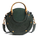 Trendy Ladies Fashion Mini Handbags Round Rivet Bags Leather Girls Shoulder Crossbody Designers Purses and Handbags for Women - Zeprah