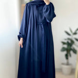 Turkey Dubai Solid Color Two - piece Turbans Solid Color Two - Piece Women's Robe - Zeprah
