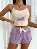 Two - piece Pajamas Sets for Women Ribbed Knit Sleepwear Set Soft Casual Lounge Sets - Zeprah