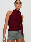 Unique tank Summer Solid Sleeveless Tops Turtleneck Going Out Tops - Zeprah