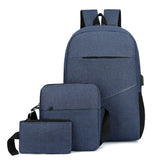 Unisex School Students Backpack Set Waterproof School Computer Bag with Polyester Lining Zipper Closure - Zeprah