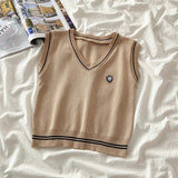 V - neck Women Tank Top Knitted Tank Top for Women Going Out Sleeveless Tops - Zeprah