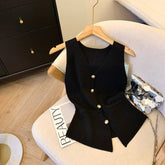V - neck Women Tank Top Knitted Tank Top for Women Going Out Sleeveless Tops - Zeprah