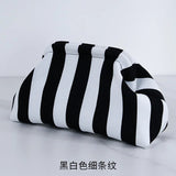 Versatile Striped Cloud Bag Fly - Woven Clutch Cross - Border Women's Open Closure Beach Commuting Bag with Polyester Lining Handbag - Zeprah