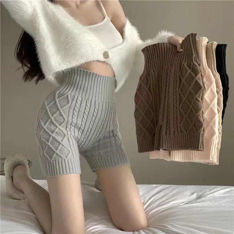 Versatile Women's Short Pants High Waist Leggings Knitted Women's Shorts - Zeprah
