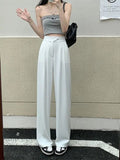 Versatile Women's Trousers Wide - legged Suit Pants Casual Slacks - Zeprah