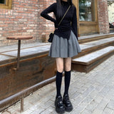 waist - cinching T-shirt Women's Design ruched Autumn and Winter women's clothing slim - fit tops for women - Zeprah