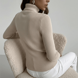 Warm Knitted Turtleneck Pullover, Korean Style Solid Color - Women’s Slim - Fit Winter Sweater - Zeprah