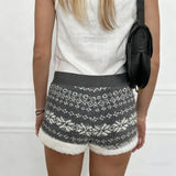 Winter Christmas Hot Breathable Fleece Washed Shorts Women's Straight Drawstring Pajama Pants for Holiday Lounge and Party - Zeprah