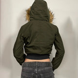 Winter Women's Casual Woven Eco - Friendly Polyester Faux Fur Hooded Windproof Zip - Up Warm Coat - Zeprah