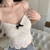 Women Camisole Chest Pads Summer Thin Ice Silk Crop Top Solid Color Female Women'S Tank Top - Zeprah
