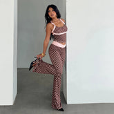 Women's Activewear One Set Leopard Print Knit Halter Short Low Rise Leggings 2 - Piece Yoga Jogging Outfit Eco - Friendly - Zeprah