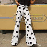 Women's Casual Athletic Straight Crocheted Pants Flat Loose Fit Printed Trousers for Exercise Office Commute Summer Wholesale - Zeprah