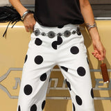 Women's Casual Athletic Straight Crocheted Pants Flat Loose Fit Printed Trousers for Exercise Office Commute Summer Wholesale - Zeprah