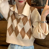 Women's Casual New V - Neck Sweater Vest Long Knitted Waistcoat for Spring Autumn women's cold vest - Zeprah